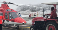 Nouzové přistání vrtulníku záchranné služby